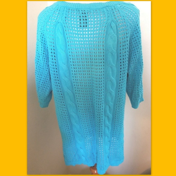 Nwot Lane Bryant 14-16  Blue  3/4 Sleeve Sweater - Picture 5 of 7